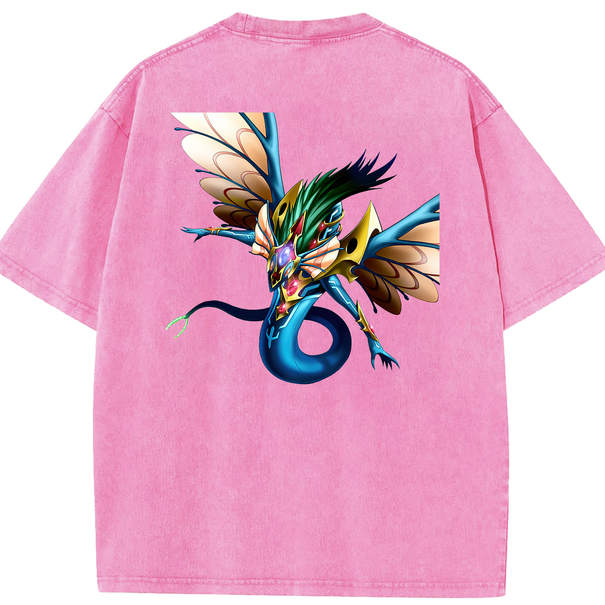 （画像用） 遊☆戯☆王 Yu-Gi-Oh! 綿100% ヴィンテージ風 半袖Tシャツ（背面プリント）